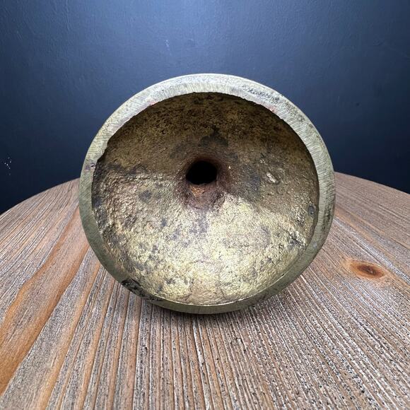 Antique French Cast Iron Pitcher Statue Jug Grape Vines Bacchus Amphora URN - Picture 11 of 12